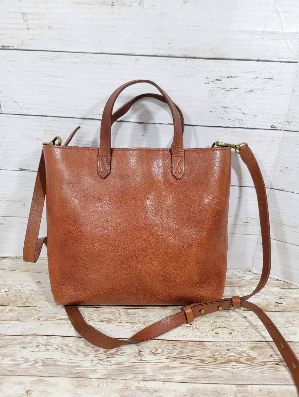 Madewell Suede Stripe Transport Tote - Picture 7 of 13